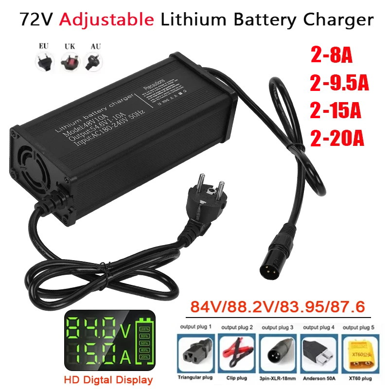 Caricabatterie al Litio a Corr - 72V 15A Fast Charger recensione e prezzo